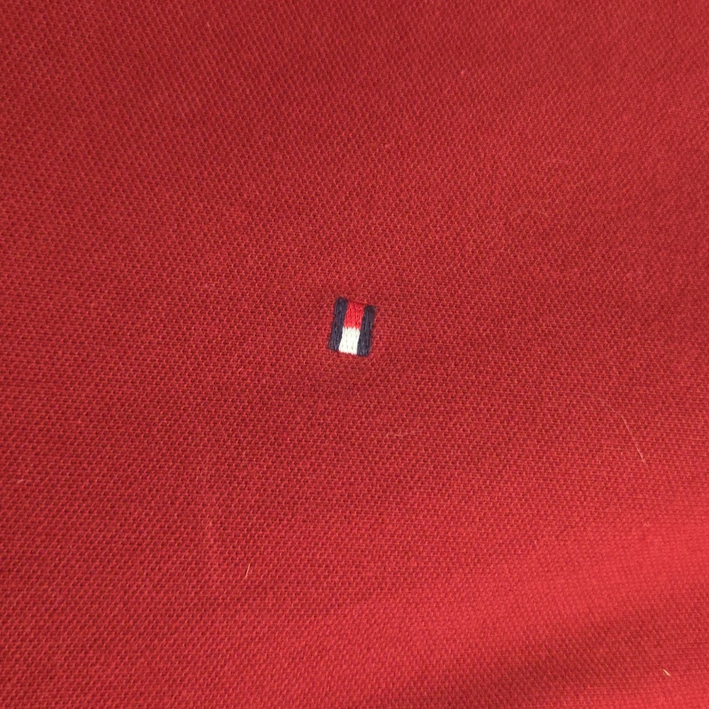 Tommy Hilfiger men's Red Polo Size L - Picture 3 of 6